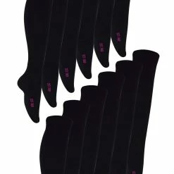 12 Pair Multipack Kids Knee High Bamboo Socks | Sock Snob | Soft & Breathable Multicoloured Long School Socks - Black