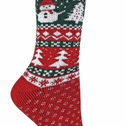 SOCK SNOB - Women's Wool Knitting Pattern Novelty Christmas Socks - Multicolour