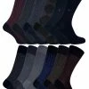 12 Pair Multipack Mens Luxury Bamboo Socks | SOCK SNOB | Patterned Suft Soft 6-11 Socks - Assorted - Multicolour
