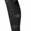 Sock Snob - Ladies Coloured 80 Denier Opaque Fashion Tights - Star - Black