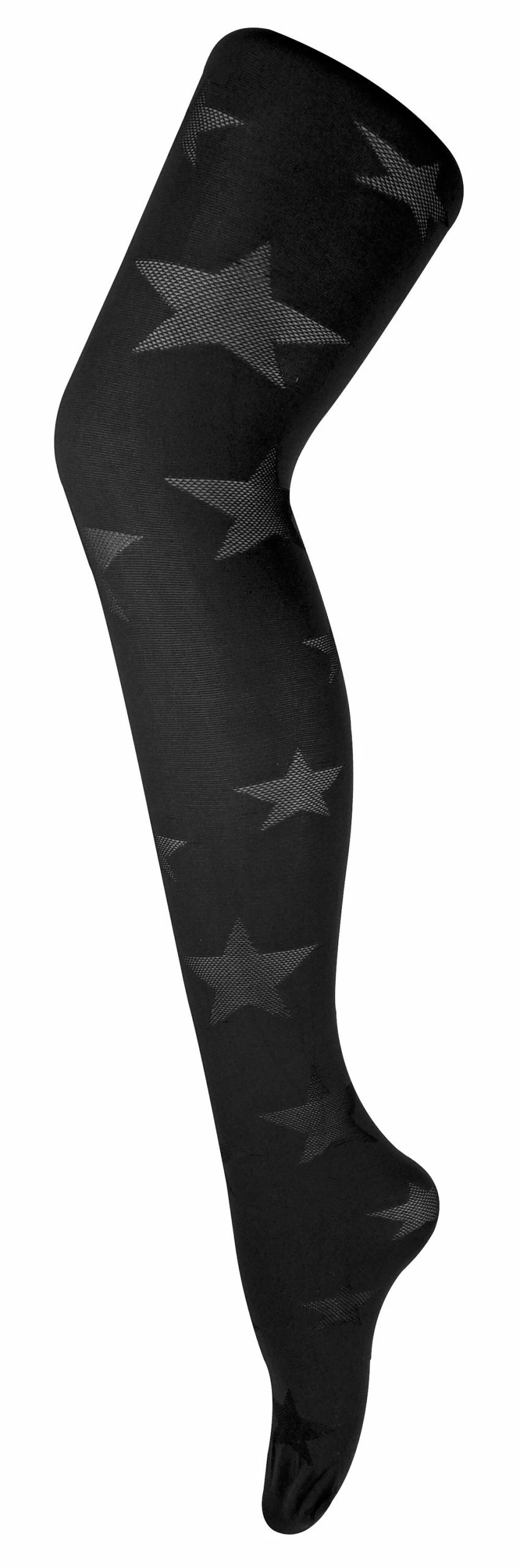 Sock Snob - Ladies Coloured 80 Denier Opaque Fashion Tights - Star - Black