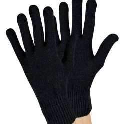 Sock Snob Ladies / Women's Knitted Magic Thermal Wool Gloves for Cold Weather - Black