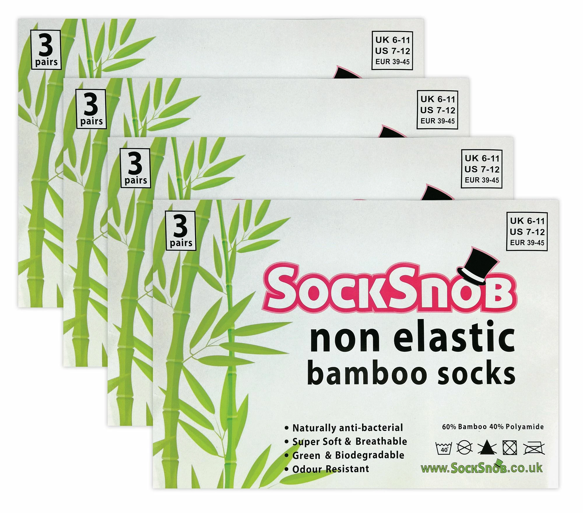 Mens Loose Fitting Top Bamboo Socks | 12 Pair Multipack | Sock Snob | Diabetic Friendly Socks with Soft Top - Beige - Image 2