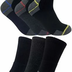 Sock Snob Men's Cushioned Cotton Low Cut Ankle Work Socks for Steel Toe Boots - Black