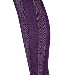 Sock Snob - Ladies Coloured 80 Denier Opaque Fashion Tights - Striped - Purple