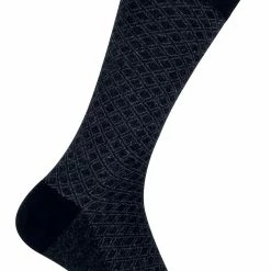 SOCK SNOB - Mens Patterned Design Formal Bamboo Dress Socks - Style 07 - Multicolour