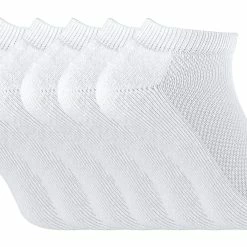 Sock Snob - 6 Pack Men's Low Cut Bamboo Organic Cotton Trainer Socks - White
