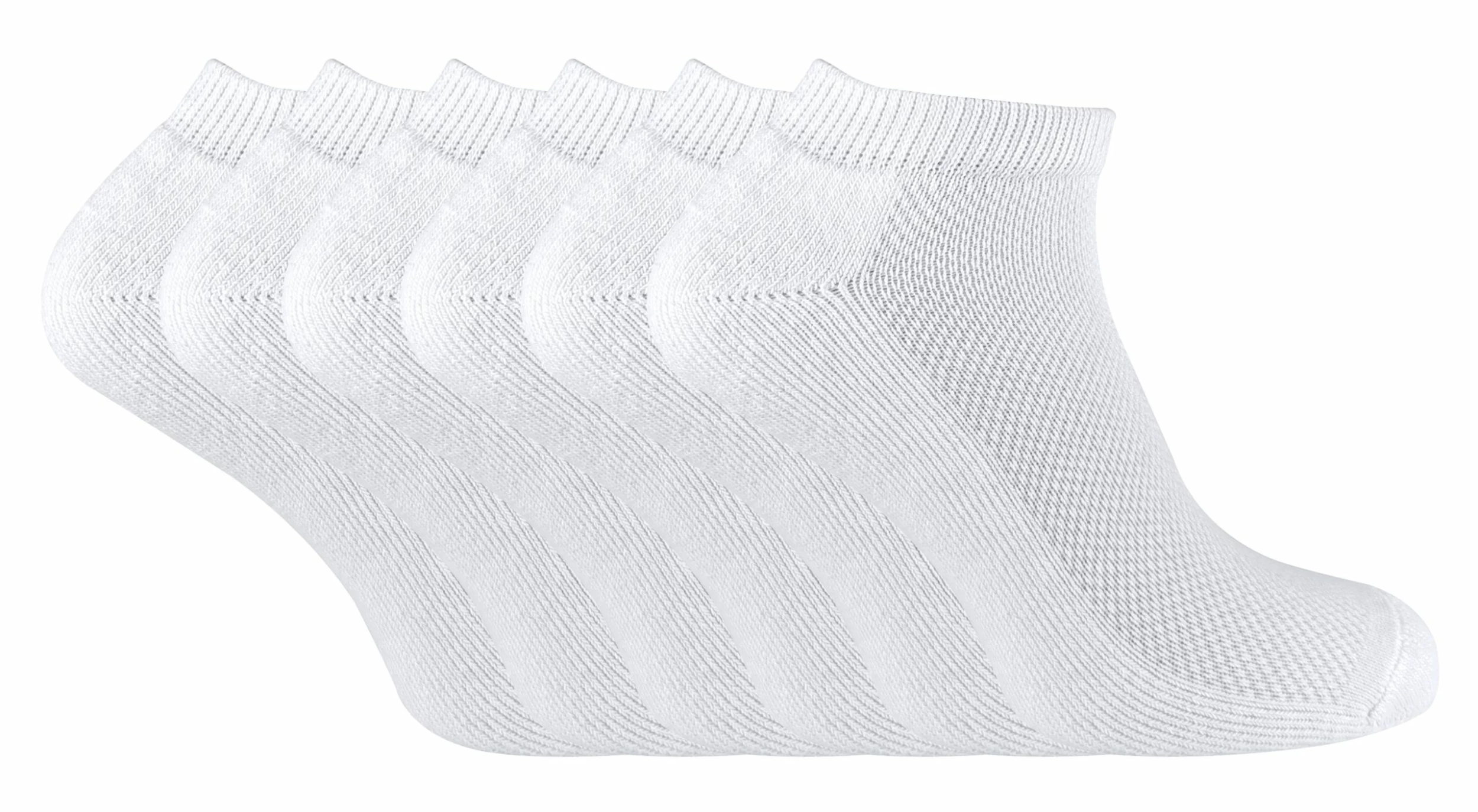 Sock Snob - 6 Pack Men's Low Cut Bamboo Organic Cotton Trainer Socks - White