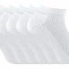 Sock Snob - 6 Pack Ladies Low Cut Bamboo Organic Cotton Trainer Socks - White