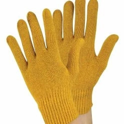 Sock Snob Ladies / Women's Knitted Magic Thermal Wool Gloves for Cold Weather - Mustard