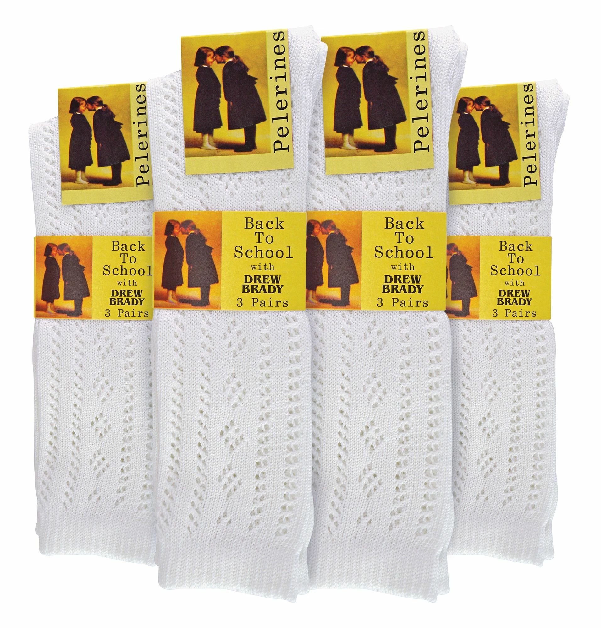 Sock Snob 12 Pack Girls Cotton Rich Knee High White Uniform Socks - White - Image 2