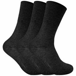 Sock Snob 3 Pack Ladies Non Elastic Thermal Diabetic Socks for Poor Circulation - Black