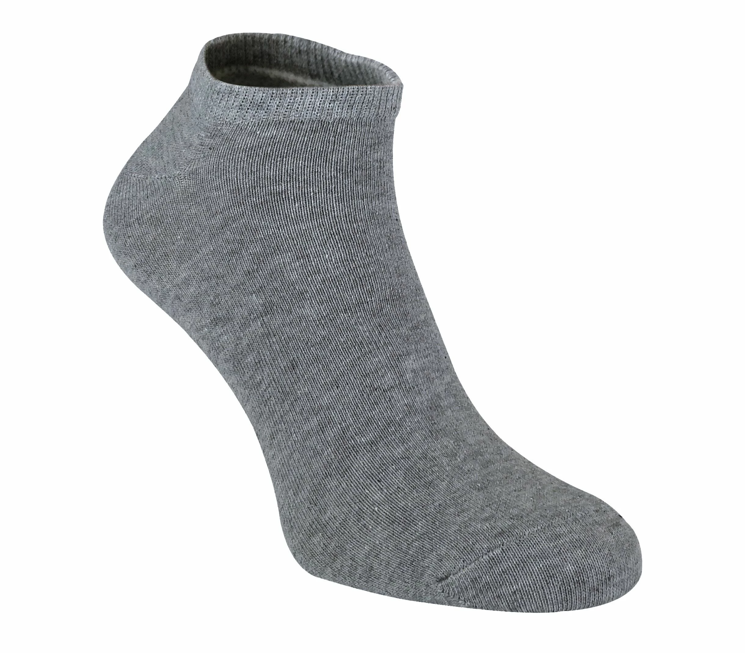Sock Snob - 12 Pair Multipack Kids Quarter Trainer Socks - Grey - Image 2