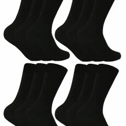 Sock Snob - 12 Pairs Mens Wool Boot Socks for Hiking - Black