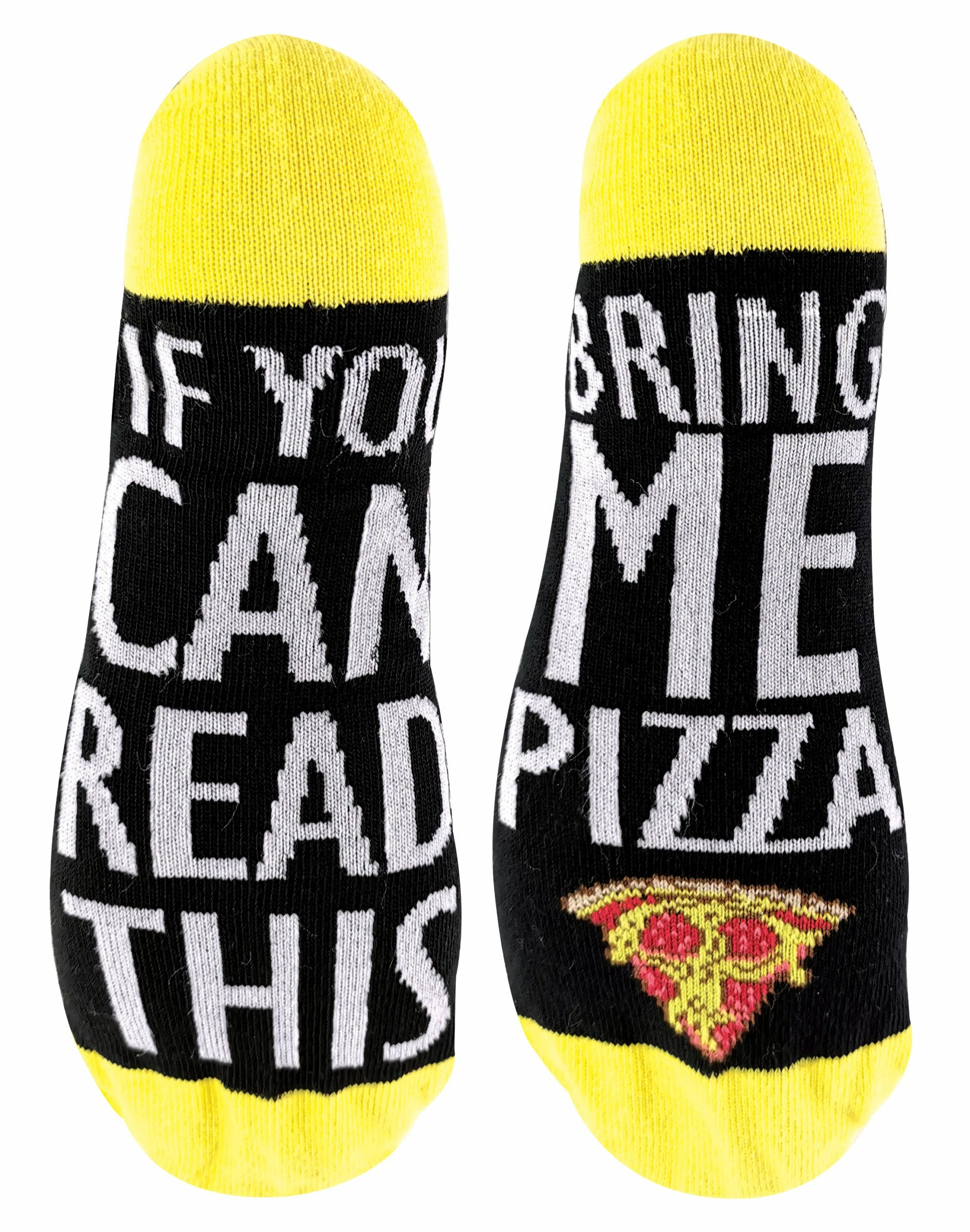 Sock Snob If You Can Read This Socks Bring Me Pizza Socks - Red