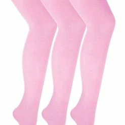 3 Pair Multipack Ladies 40 Denier Pastel Tights | Sock Snob | Comfortable Soft Bright Coloured Tights for Women - Pale Pink