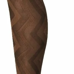 Sock Snob - Ladies Coloured 80 Denier Opaque Fashion Tights - Argyle - Brown