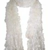 Sock Snob Ladies Colourful Fashion Style Lightweight Luxury Soft Feather Scarf - Cream