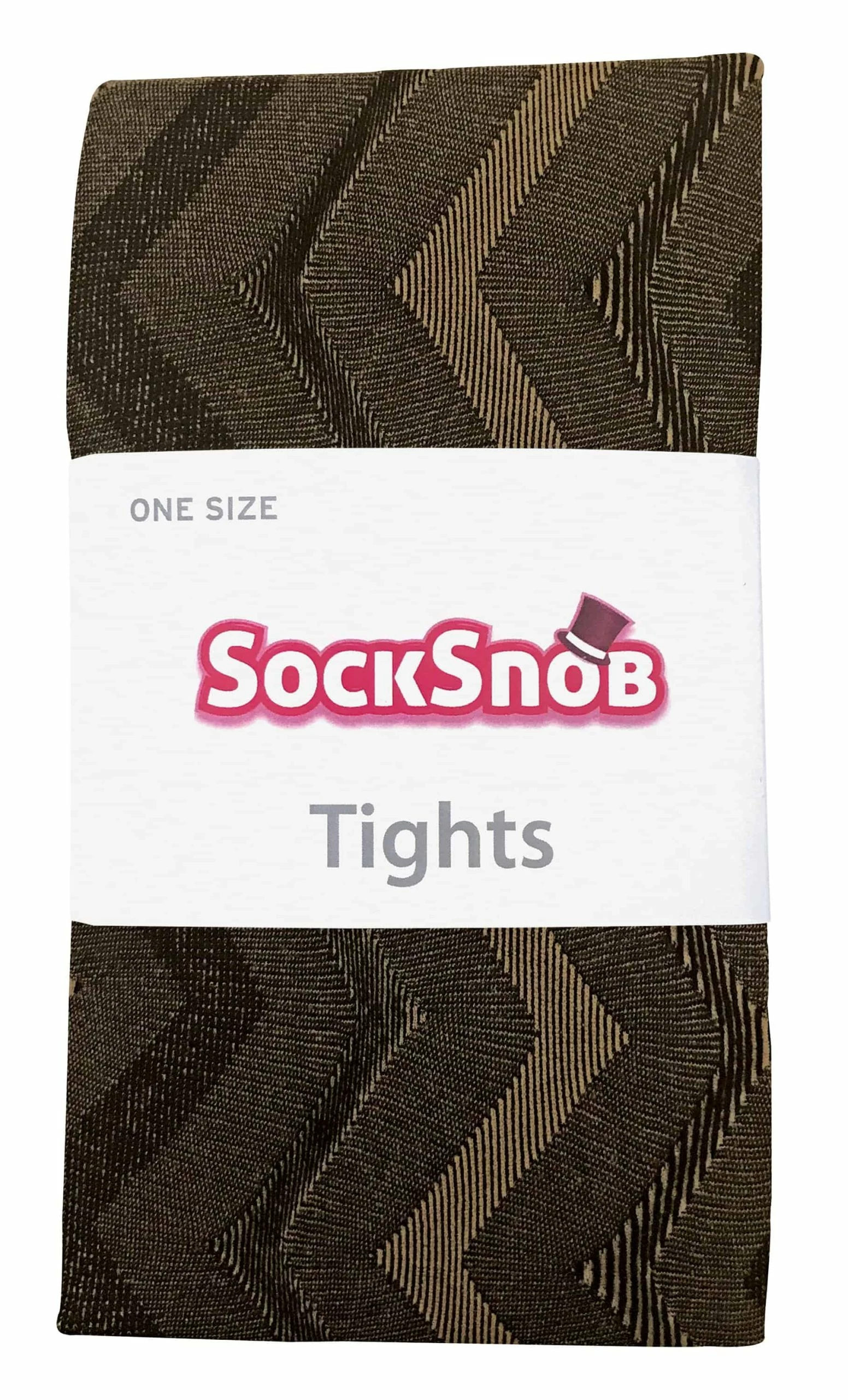 Sock Snob - Ladies Coloured 80 Denier Opaque Fashion Tights - Weave - Brown - Image 2