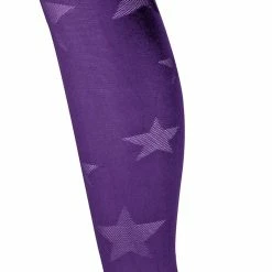 Sock Snob - Ladies Coloured 80 Denier Opaque Fashion Tights - Star - Purple
