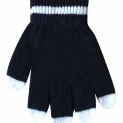 Kids Glow in the Dark Gloves | Sock Snob | Great Gift | Winter Warm - Black