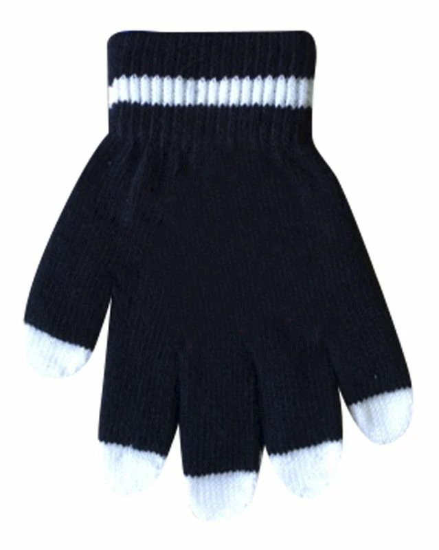 Kids Glow in the Dark Gloves | Sock Snob | Great Gift | Winter Warm - Black