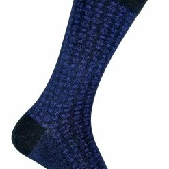 SOCK SNOB - Mens Patterned Design Formal Bamboo Dress Socks - Style 10 - Multicolour