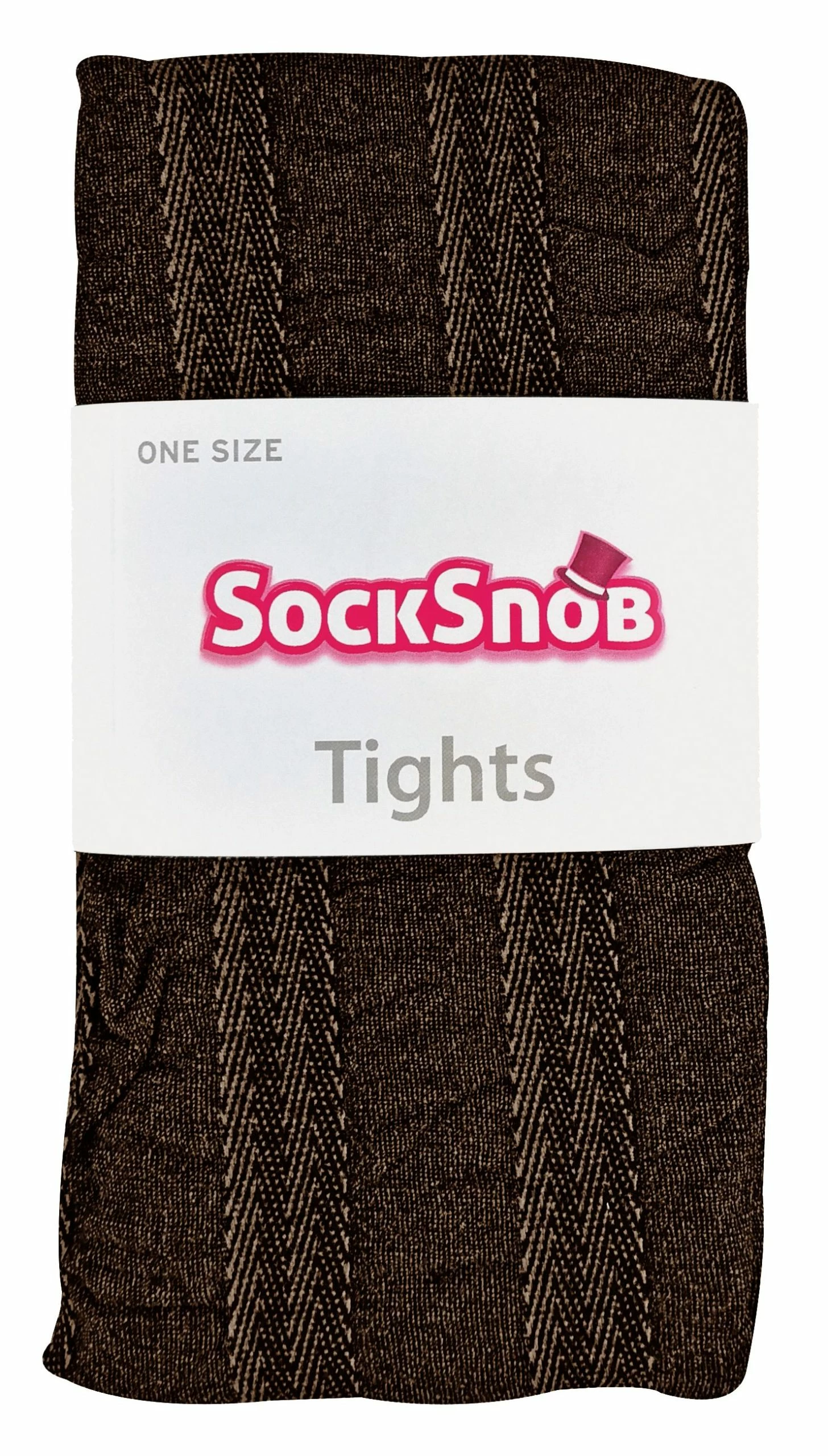 Sock Snob - Ladies Coloured 80 Denier Opaque Fashion Tights - Striped - Brown - Image 2