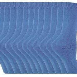 Womens Plain Cotton Rich Socks | 12 Pair Multipack | Sock Snob | Thin Comfy Colourful Crew Ankle Socks for Ladies - Deep Fuchsia - Pink