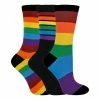 Sock Snob Childrens Kids 3 Pair Striped Rainbow Design Casual School Socks - Multicolour