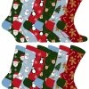 Kids Christmas Socks | Sock Snob | Novelty Fun Pattern Xmas Gift Socks for Boys & Girls - 12 Pack - Multicolour