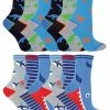 12 Pair Multipack Kids Novelty Bamboo Trainer Socks | Sock Snob | Breathable Low Cut Socks with Fun Designs - Pack 1 (Sharks & Dinosaurs) - Multicolour