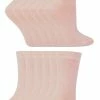 12 Pair Multipack Kids Cotton Colourful Casual Socks | Sock Snob | Plain Dress Socks for Boys & Girls - Light Pink