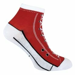 Sock Snob - 2 Pairs Unisex Adult Socks that look like Shoes - Red