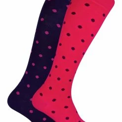 SOCK SNOB - Women's Long Knee High Bamboo Socks | 2 Pair Pack | Plain & Patterned | Gift for Ladies - Multicolour