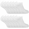 Sock Snob Mens Thermal Low Cut Trainer Socks | 12 Pair Multipack | Winter Invisible Socks for Men - White