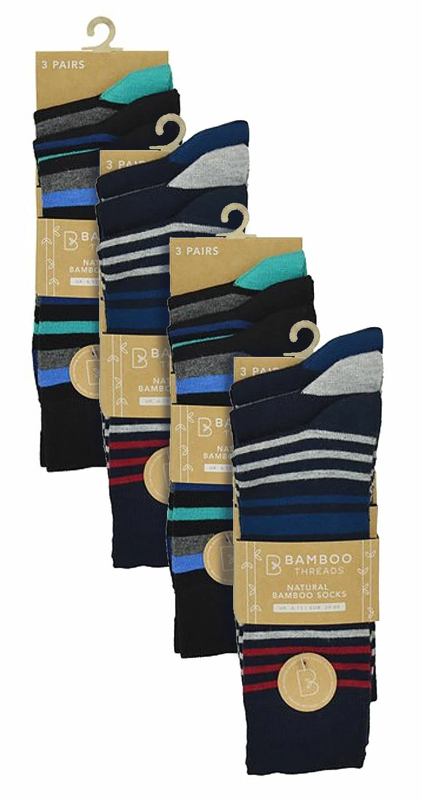 Sock Snob 12 Pair Multipack Mens Bamboo Socks | Novelty Multicolor Cushioned Funny Design Crew Socks - Assorted - Multicolour - Image 2