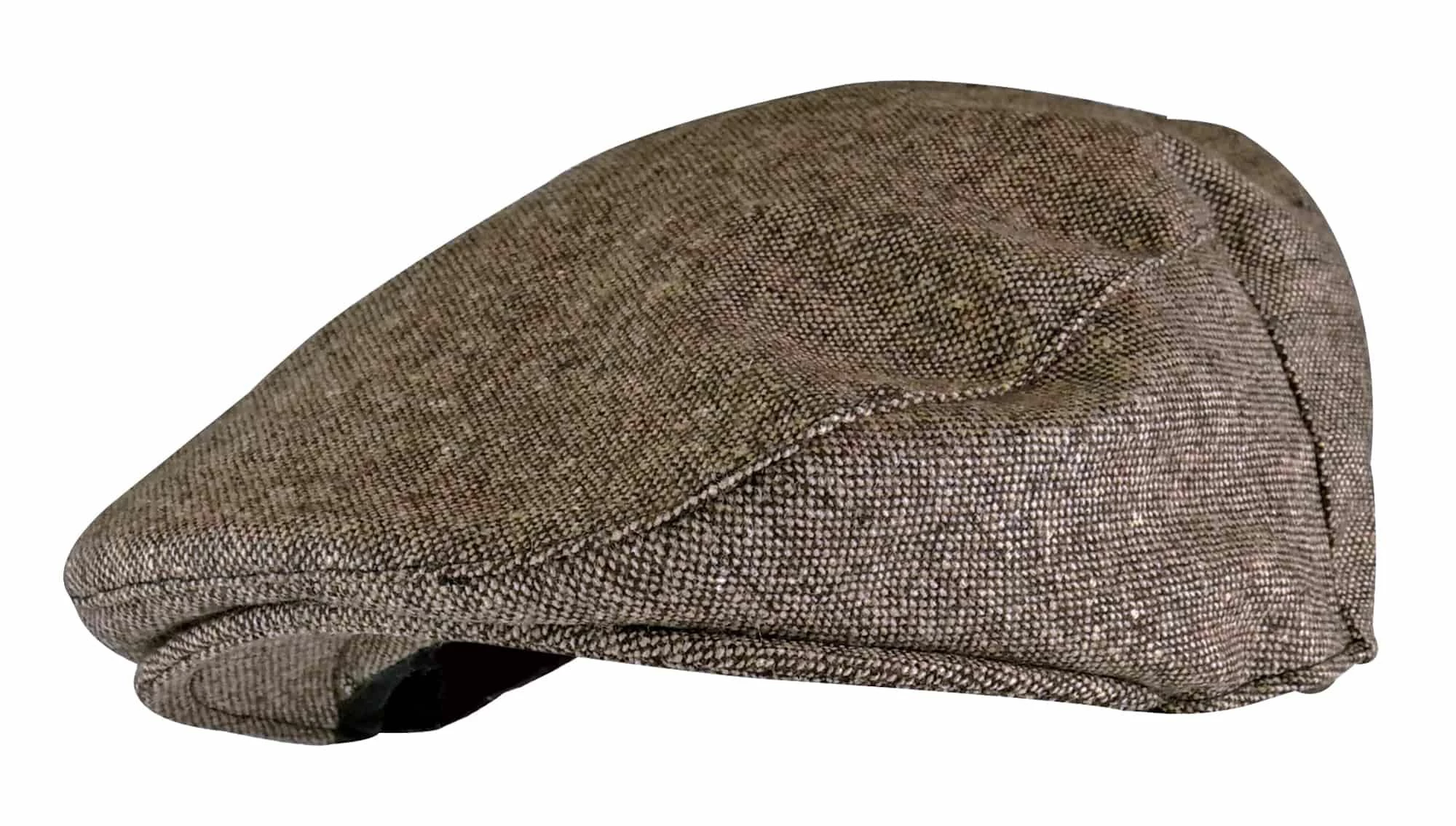 Sock Snob Men's Checked Wool Blend Traditional Flat Cap - Brown