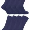 Sock Snob 8 Pack Mens Thermal Sleep Socks | Soft & Comfortable Warm Bed Socks for Men - Airforce - Blue