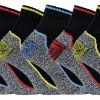 Sock Snob Ankle Bamboo Work Socks for Men | Short Trainer Socks for Boots - Multicolour