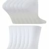 12 Pair Multipack Kids Cotton Colourful Casual Socks | Sock Snob | Plain Dress Socks for Boys & Girls - White