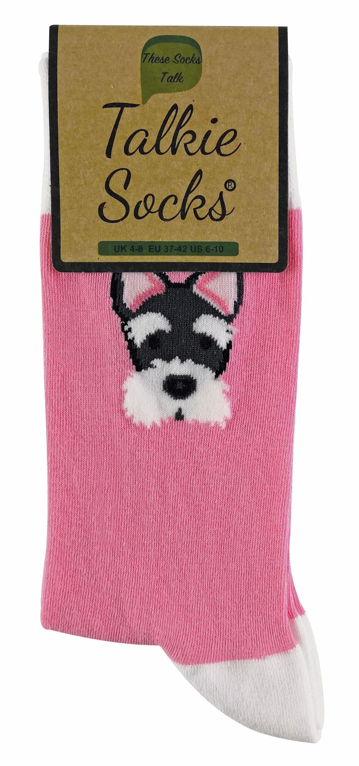 Sock Snob 1 Pair Unisex Novelty Cat Dog Socks with Beagle / Pug / Scotty Dog - Pink - Image 2