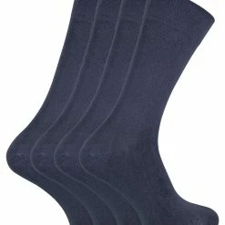 SOCK SNOB - 4 Pairs Bamboo Super Soft Suit Socks for Men & Women - Grey