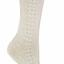 Sock Snob 1 Pair Ladies Lightweight Soft Cosy Knitted 100% Pure Wool Bed Socks - Cream