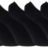 Sock Snob 6 Pack Ladies Bamboo Liner Ankle Socks with Grip - Black