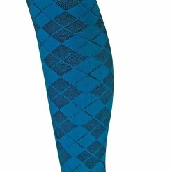 Sock Snob - Ladies Coloured 80 Denier Opaque Fashion Tights - Argyle - Teal
