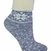 Ladies Wool Bed Socks with Fairisle Design | Sock Snob | Thermal Lounge Socks for Winter | Used for Boots, Sleep, Outdoors or as a Gift | Xmas Christmas Designs - Grey