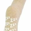 Sock Snob - Ladies Warm Non Slip Cashmere Wool Blend Slipper Bed Socks with Zzz Grips - Beige