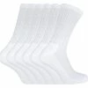 Sock Snob - 6 Pack Men's Bamboo Organic Cotton Running Sport Socks - White