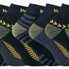 Sock Snob 6 Pairs Men's Cotton Anti Sweat Low Cut Work Socks for Steel Toe Boots - Black